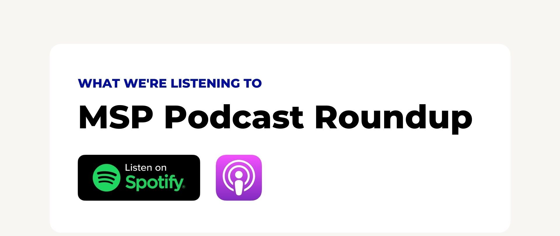 msp podcast roundup