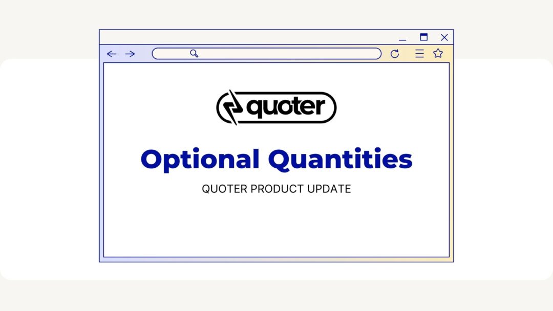 optional editable quantities quoter