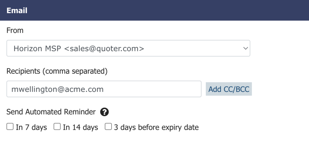 email automated reminder