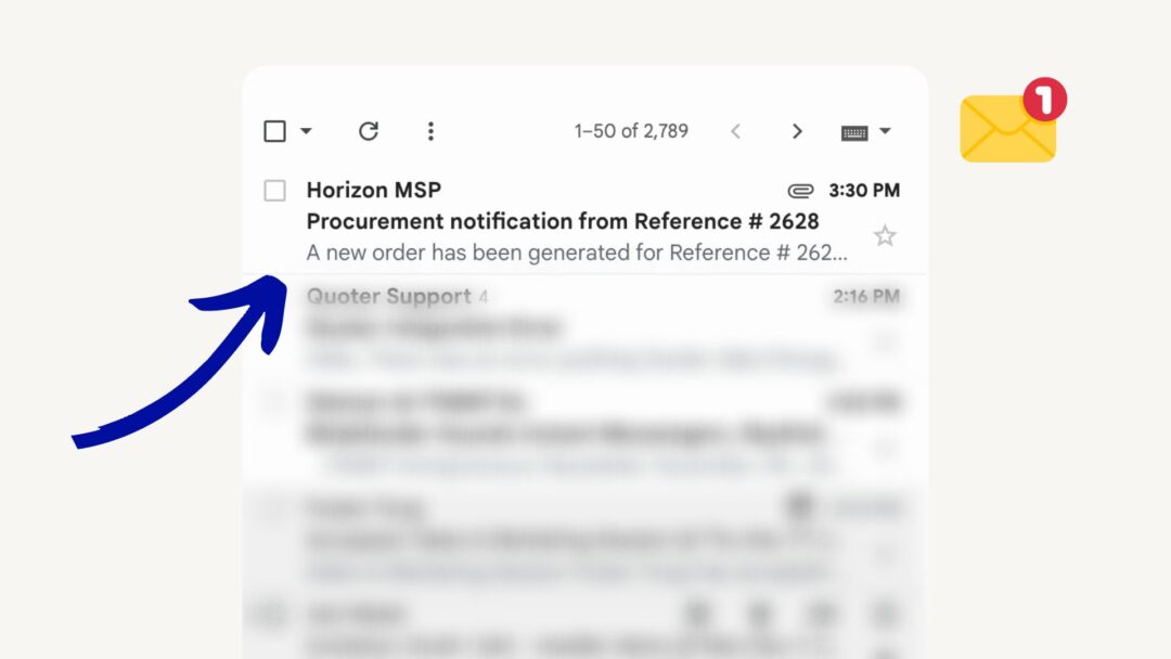 inbox procurement pick list